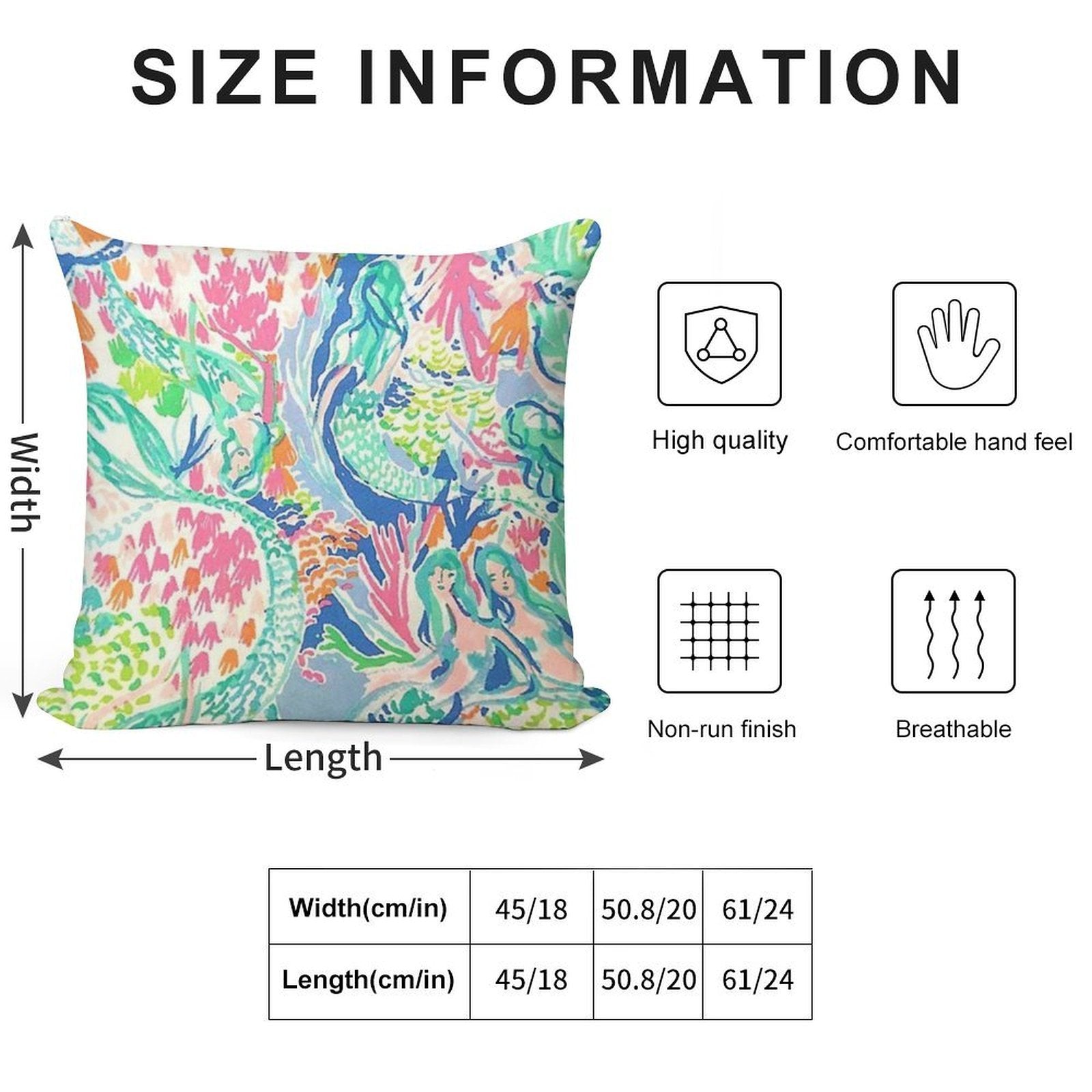 FIVE MERMAIDS Soft Gift Ready Throw Pillow