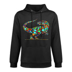 Happy Dot Day Colorful Polka Dot Dinosaur Boys Toddlers Kids Versatile Streetwear Hoodie