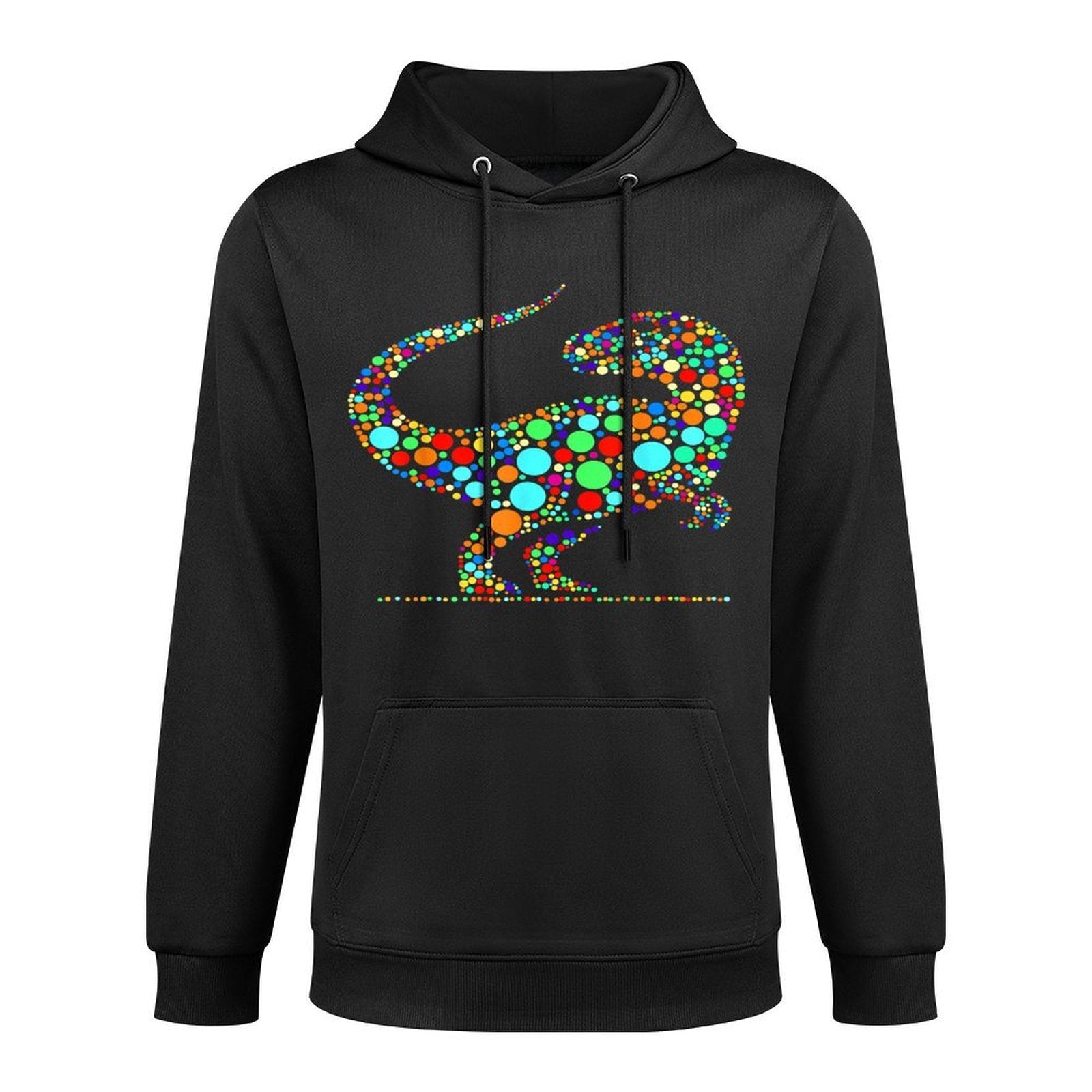 Happy Dot Day Colorful Polka Dot Dinosaur Boys Toddlers Kids Versatile Streetwear Hoodie