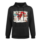 Vintage Pink Santa Riding Bicycle Bunny And Deer Xmas Party Durable Construction Hoodie