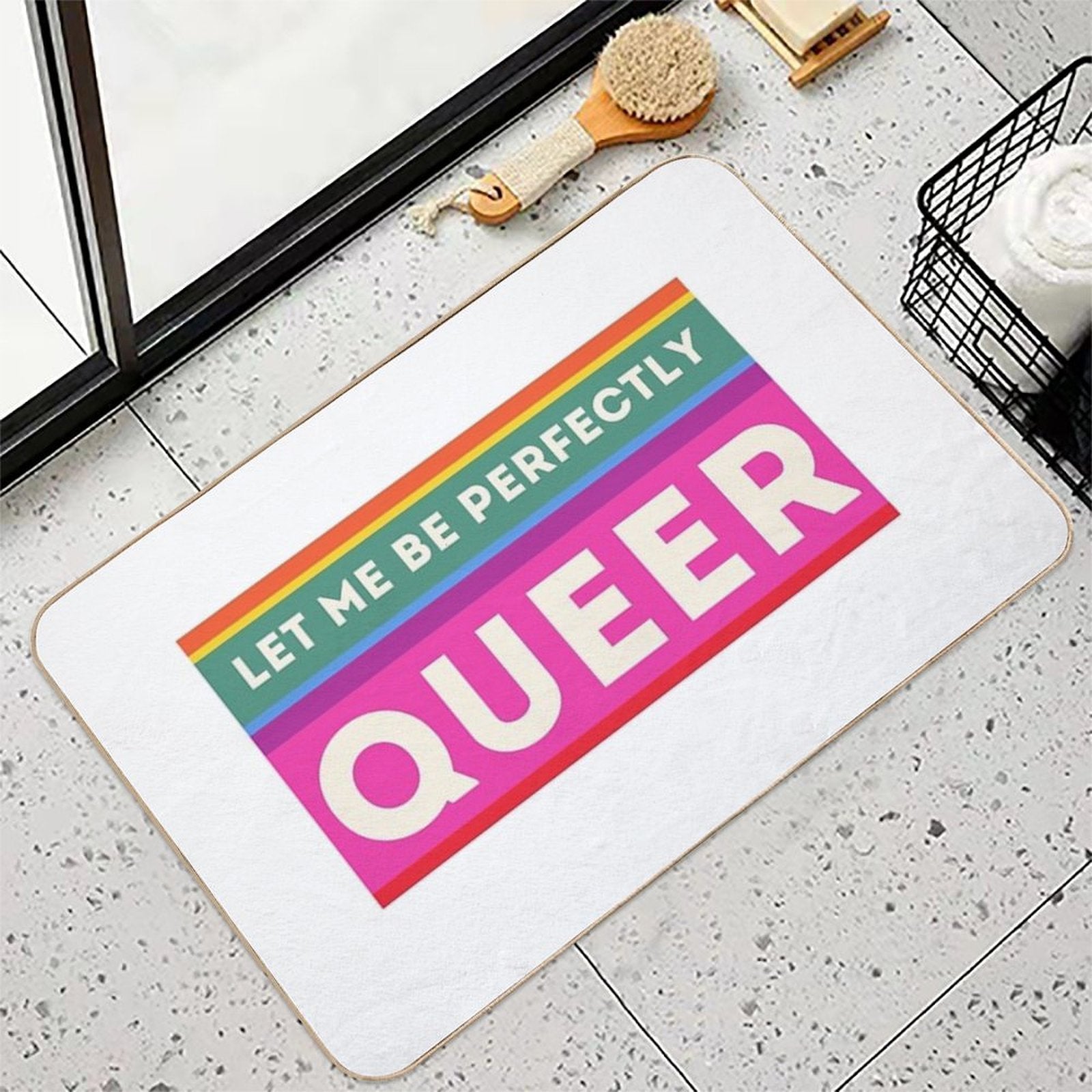 Queer Humour  Fade-Resistant Bath Mat