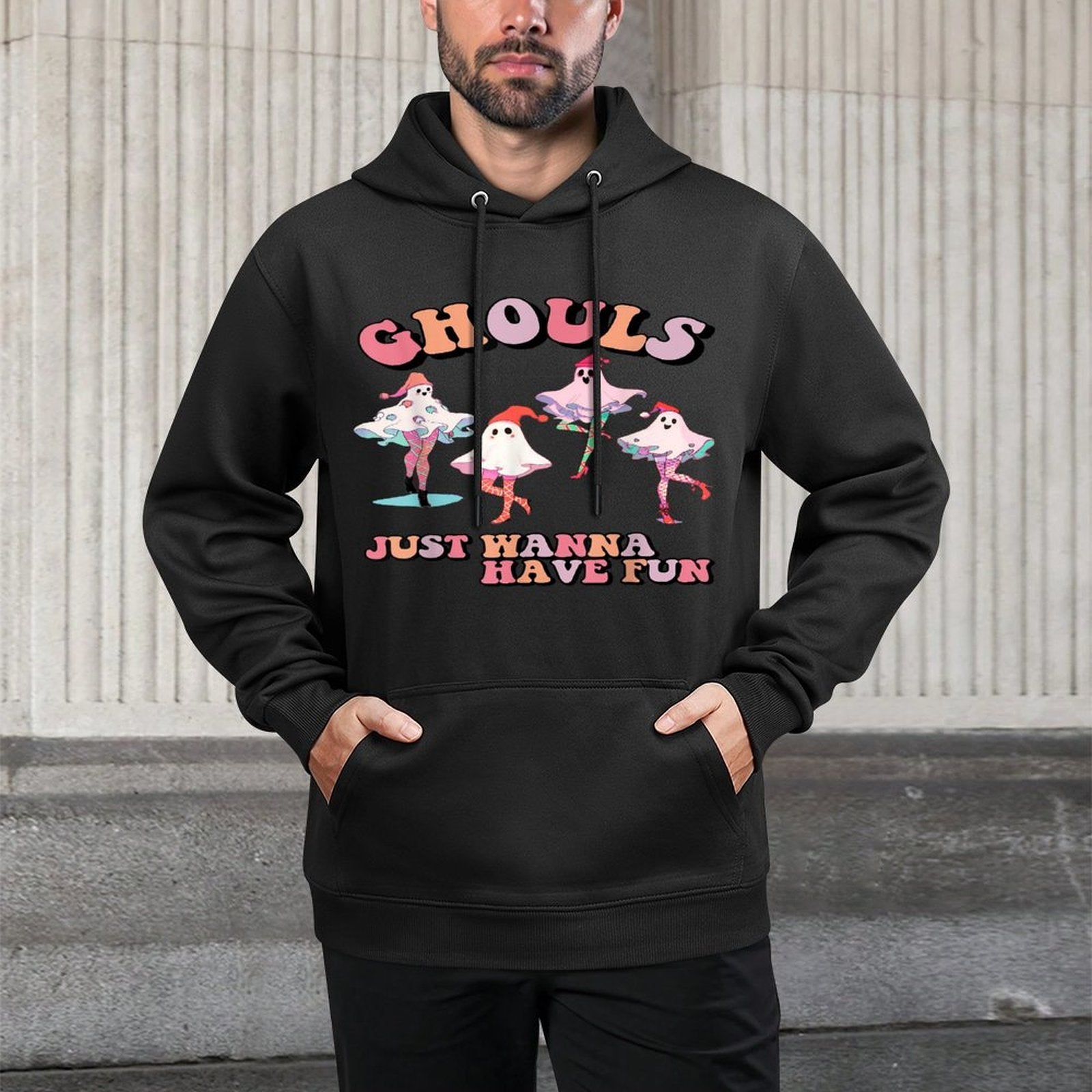 Ghouls Just Wanna Have Fun Retro Halloween Christmas Girls Versatile Streetwear Hoodie