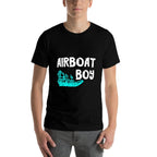Airboat Boy Swamp Hydroplane Fanboat Propeller Airboating  Quick-drying T-Shirt