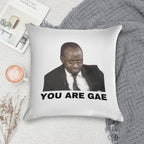 You Are Gae Meme Uganda Gay Rights Interview Viral Video Soft Home Decor Throw Pillow