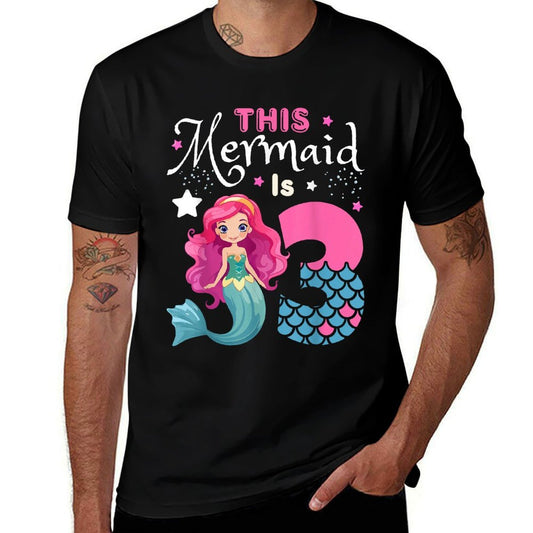 This Mermaid Is 3 Years Old 3rd Birthday Mermaid Kids Girl  Versatile T-Shirt