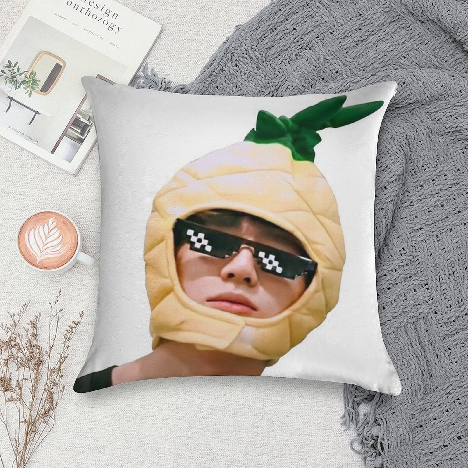 TXT Beomgyu [TXT VOL.Five] Soft Easy Maintenance Throw Pillow