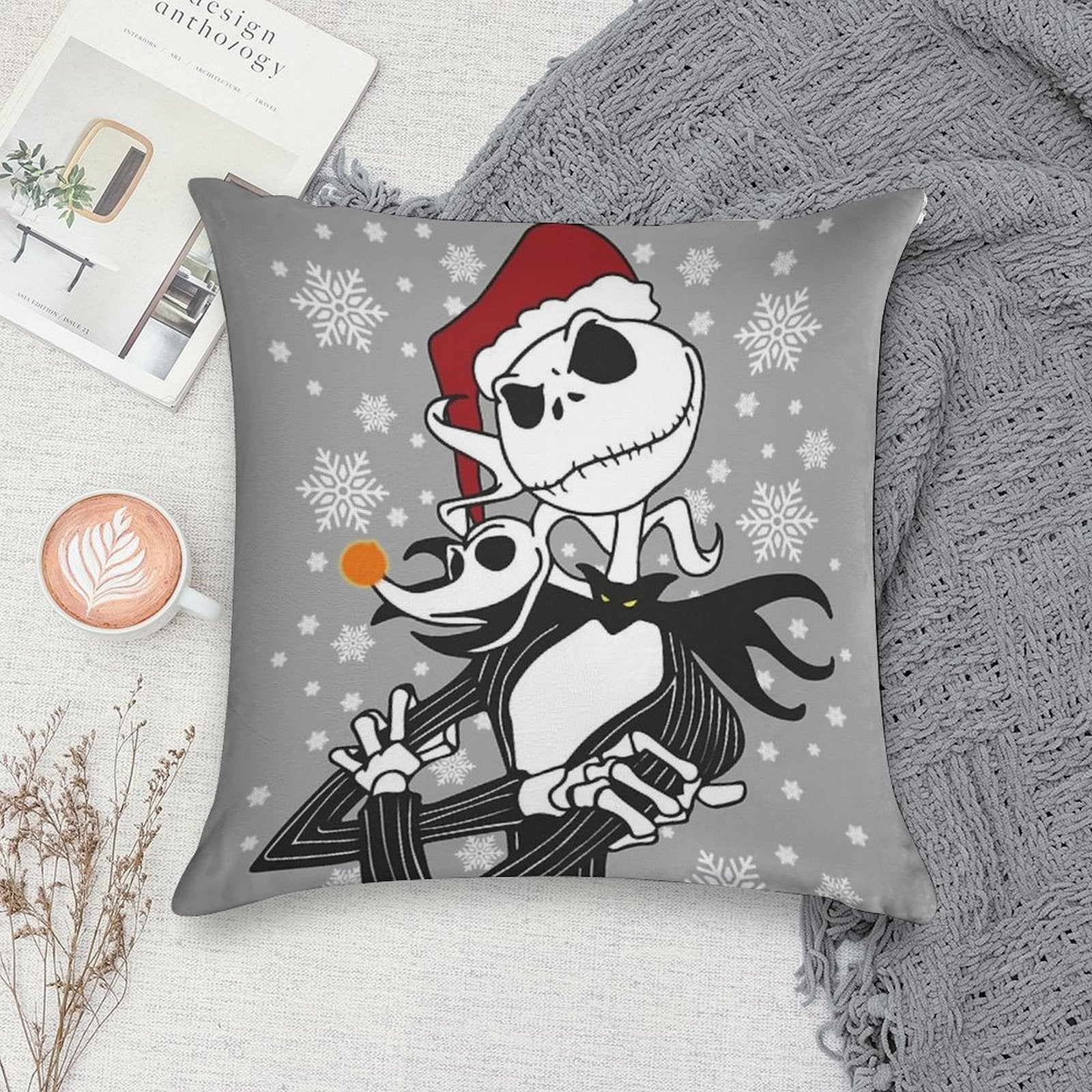 Jack Skellington - Nightmare Before Christmas Soft Anti-Pilling Throw Pillow