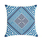 Greek Key Ornament - Santorini -Rhombus #2 Soft Ultra-Soft Texture Throw Pillow