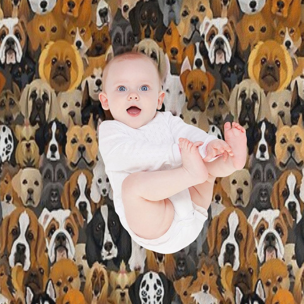 Dogs Illustrations Multi-functional Throw Blanket