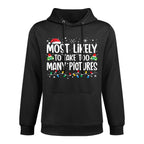 Most Likely To Take Too Many Pictures Funny Family Christmas Moisture-Wicking Hoodie