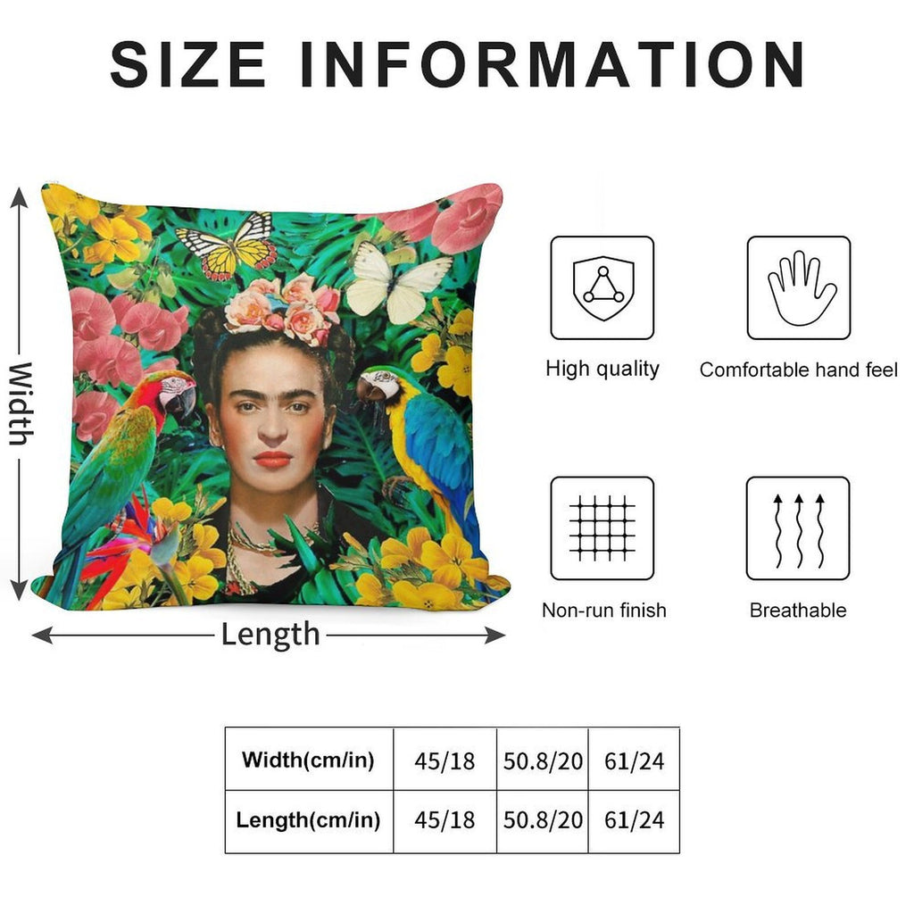 Frida Kahlo Into The Wild Soft High-Density Material Throw Pillow