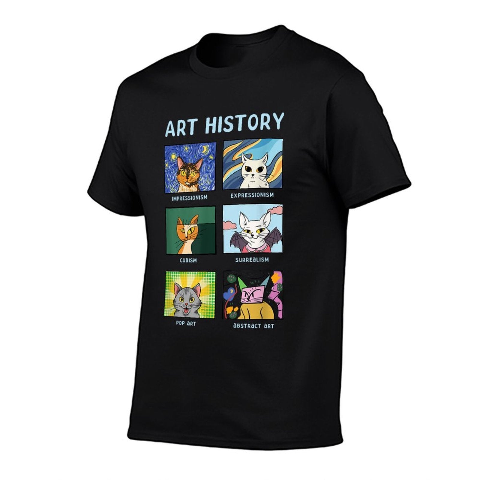 Art History Cats Fine Arts Cat for Art Collector  Cotton T-Shirt