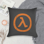 Half Life Lambda Symbol Soft Washable Throw Pillow