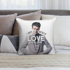 I Just Really Love Jonathan Groff Soft Reinforced Edging Throw Pillow