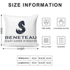 Beneteau Yachts Logo Fishing Boats Soft Anti-Pilling Throw Pillow