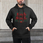 Vintage Elegant Jingle Mingle Christmas Party Friends Office Shrink-Resistant Hoodie