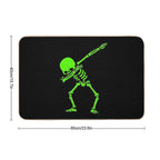 Dabbing Skeleton Green  Pet-Safe Bath Mat