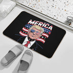 Donald Trump Won Elections 2024 'Merica USA Flag Sunglass Durable Bath Mat