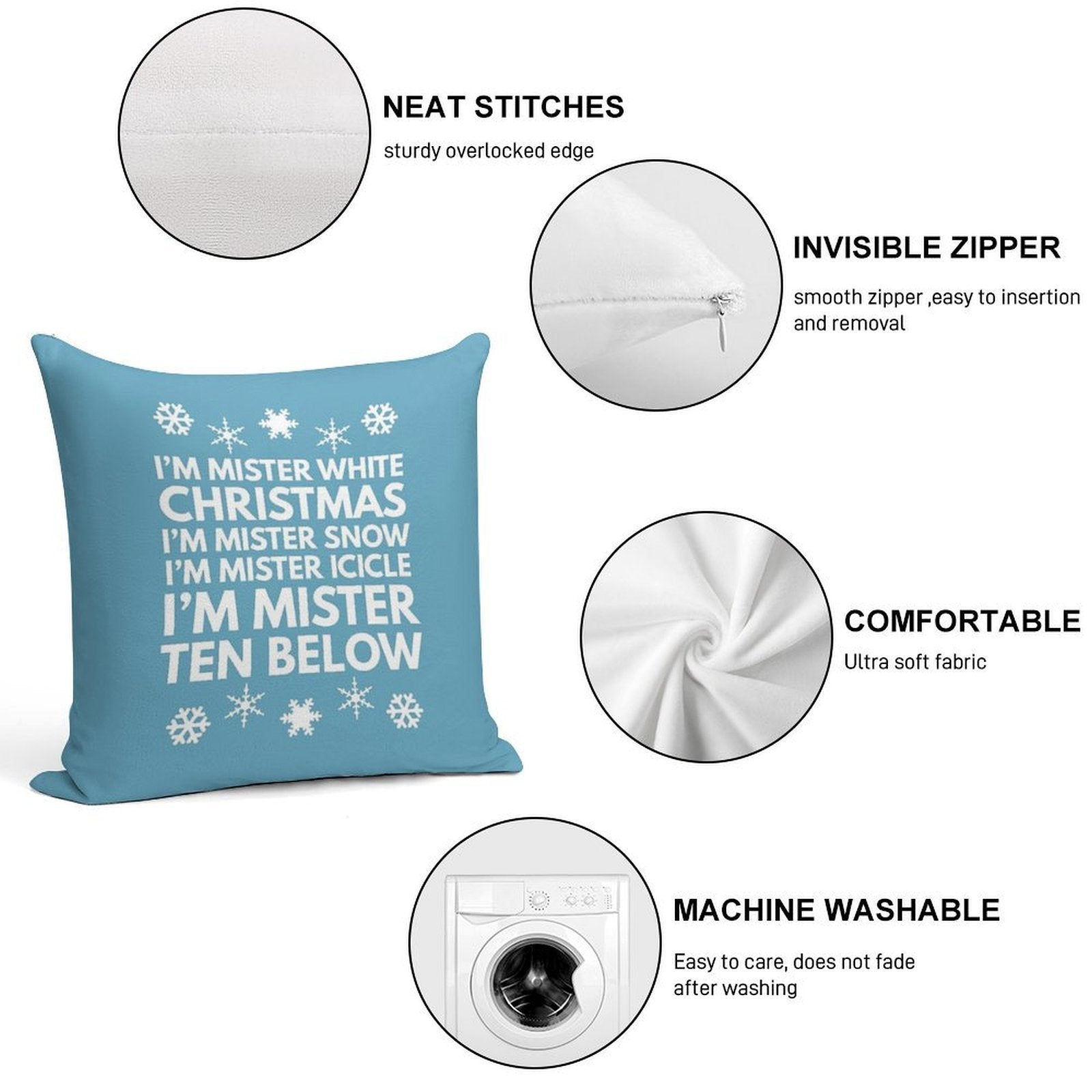 Snow Miser Soft Ultra-Soft Texture Throw Pillow