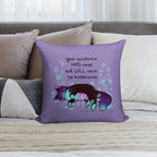 Your Existence Neon Sleepy Kitty Soft Washable Throw Pillow