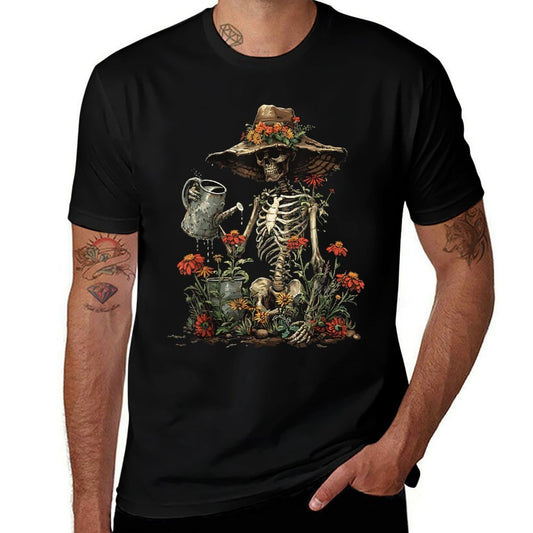 Skeleton Plants Lover Gardening Halloween  Soft T-Shirt