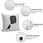 Blackbird Soft Short Plush Fabric Throw Pillow