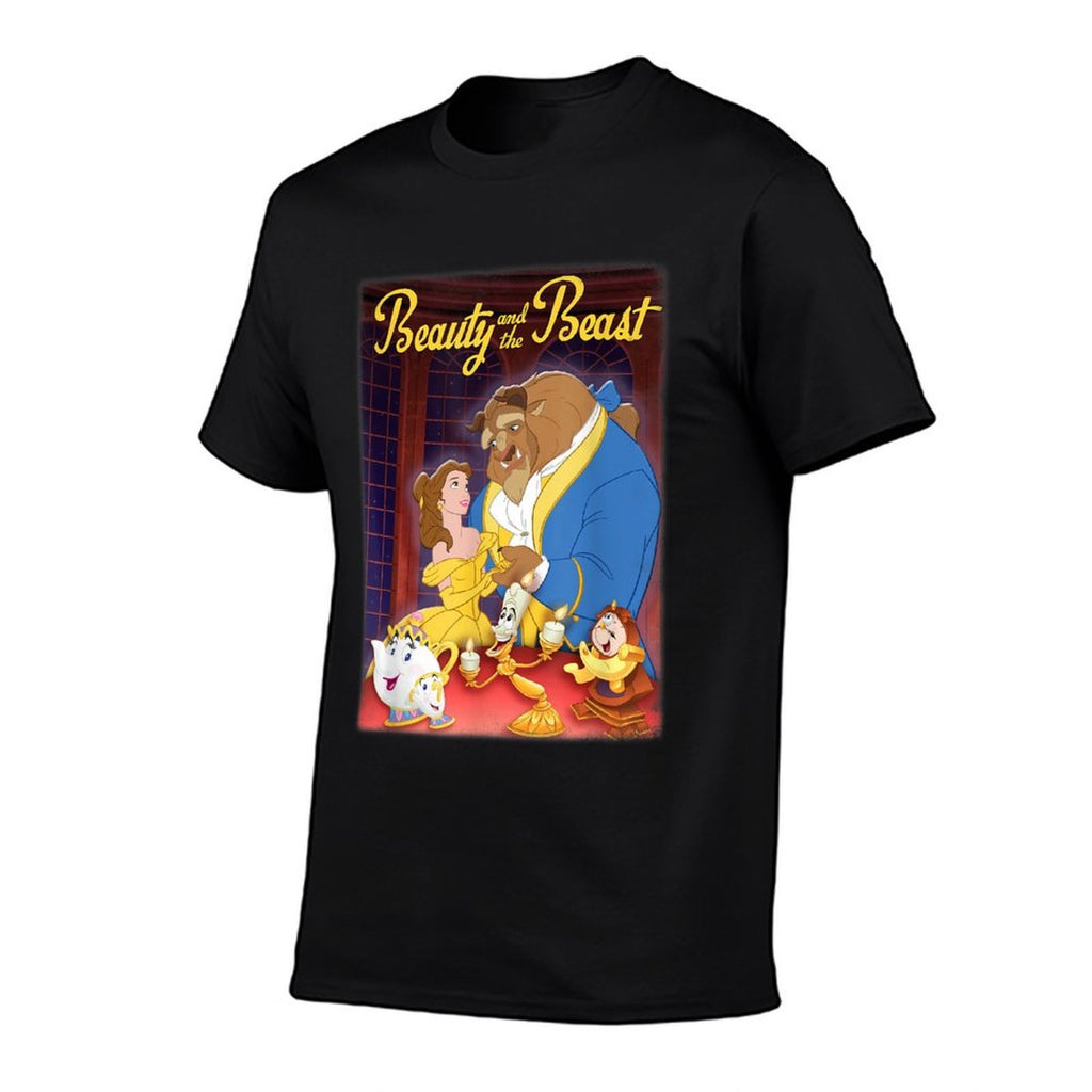 Disney Beauty And The Beast Distressed Movie Poster  Lightweight T-Shirt