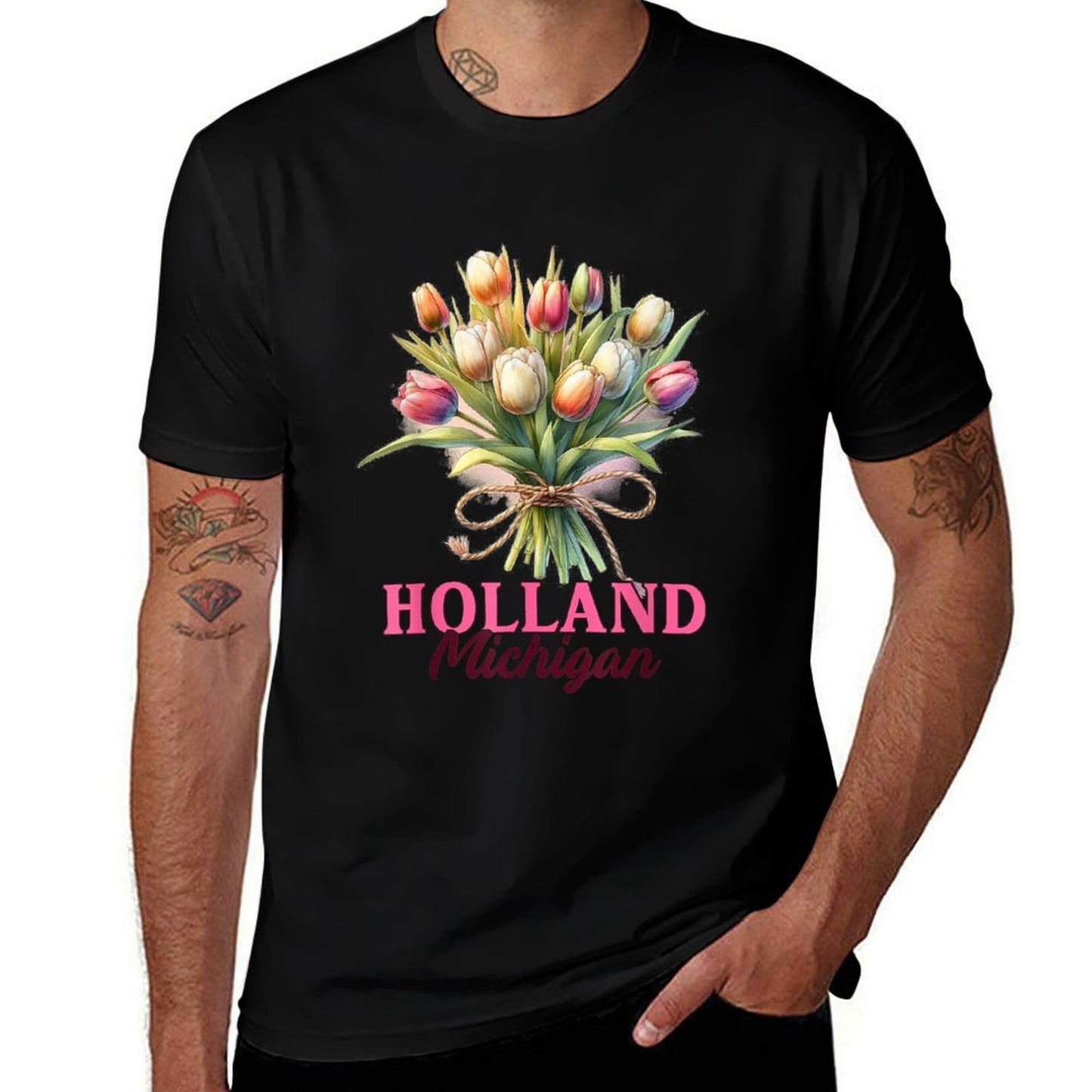 Tulips Tulip Flower Holland Michigan Netherlands Botanical  Durable T-Shirt