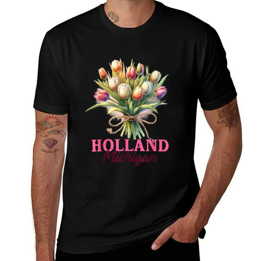 Tulips Tulip Flower Holland Michigan Netherlands Botanical  Durable T-Shirt