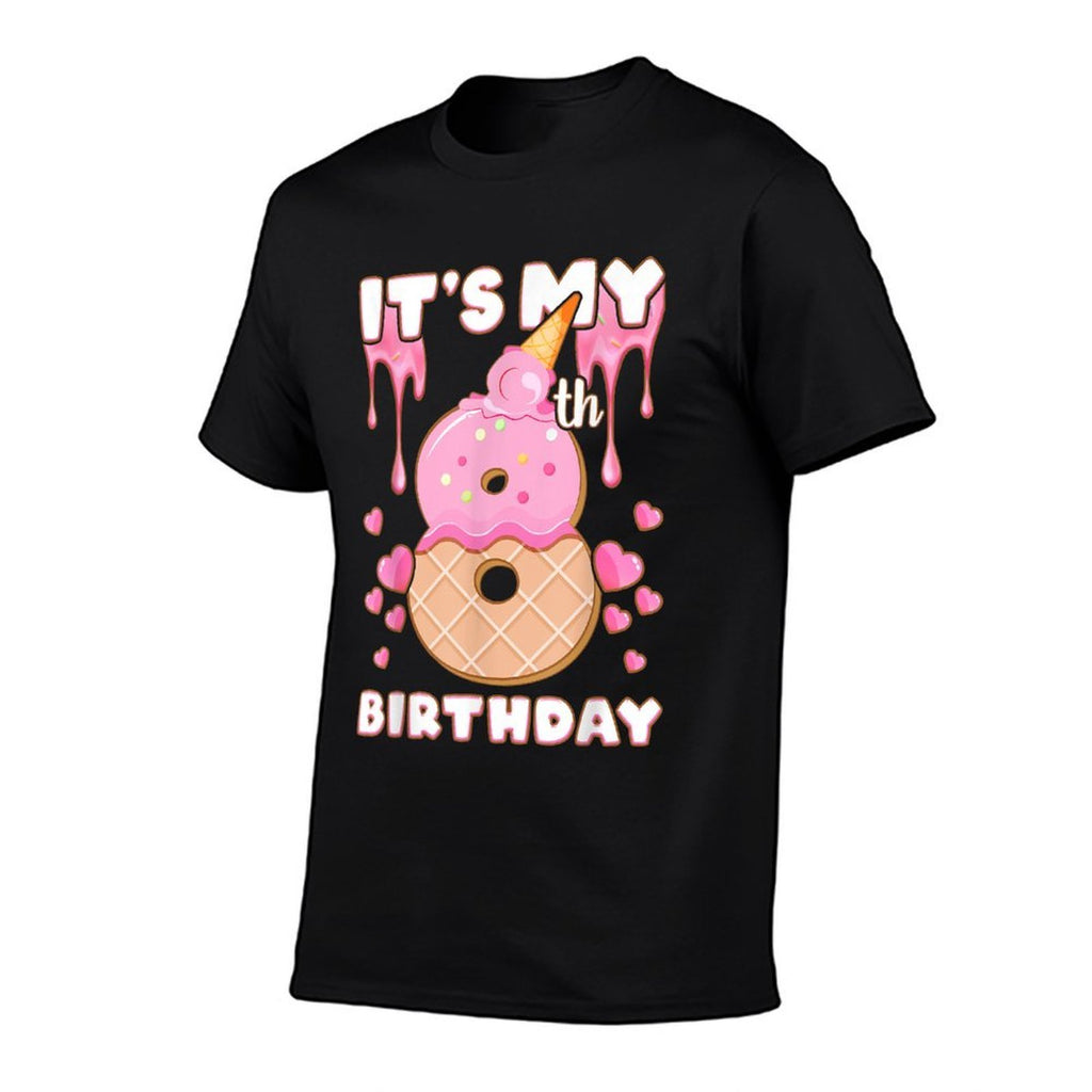 Birthday, Girl 8 Years, Ice Cream, It's My 8th Birthday  Eco-friendly Material T-Shirt
