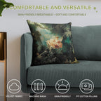 HD. The Swing, by Jean Honoré Fragonard HIGH DEFINITION Soft Reinforced Edging Throw Pillow