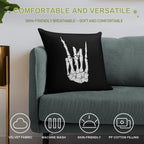 Skeleton Rocker Hand Soft Multiple Sizes Throw Pillow