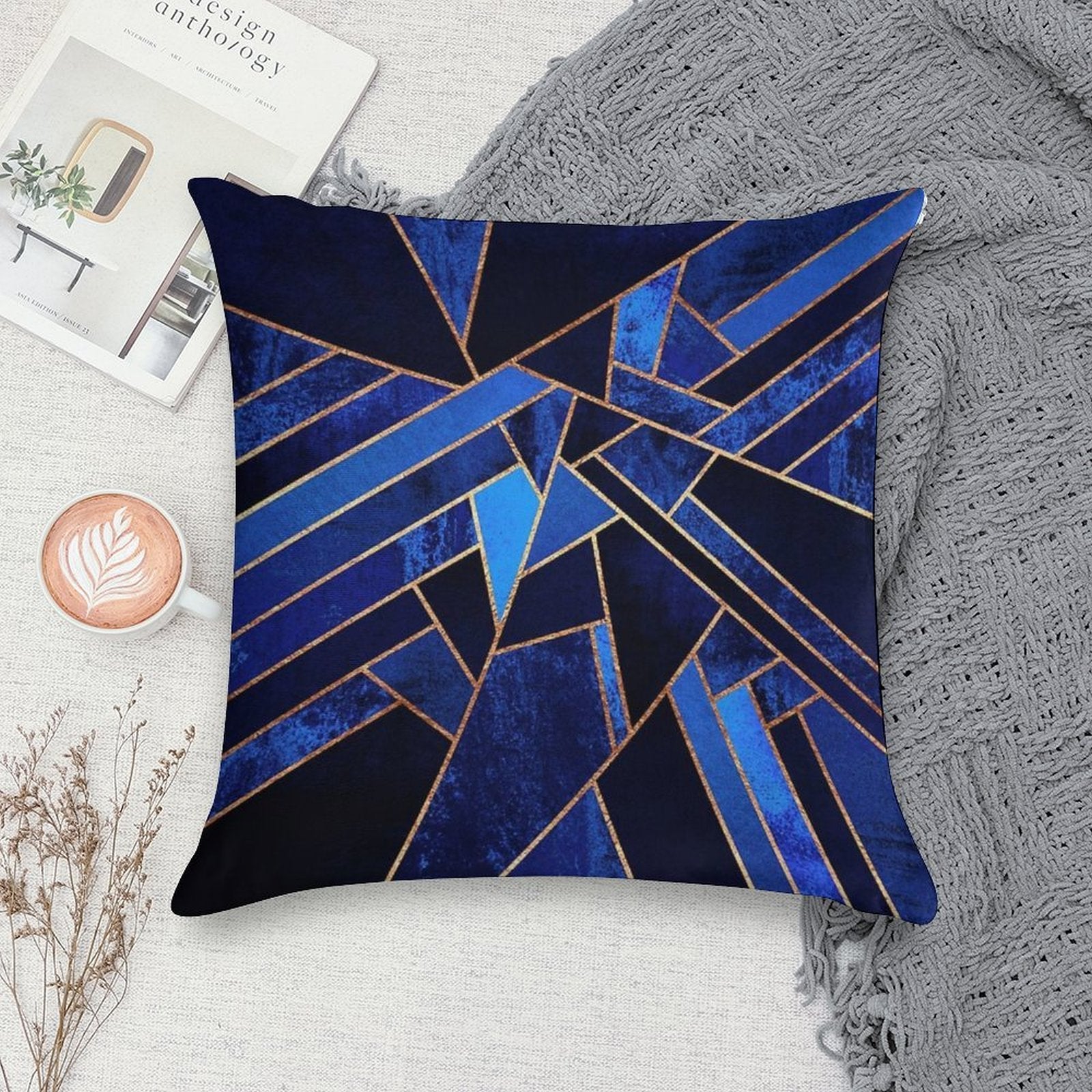 Blue Night Soft Gift Ready Throw Pillow
