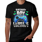 Level 5 Unlocked Video Game 5th Birthday Gamer Gift Boys  Polyester Blend T-Shirt