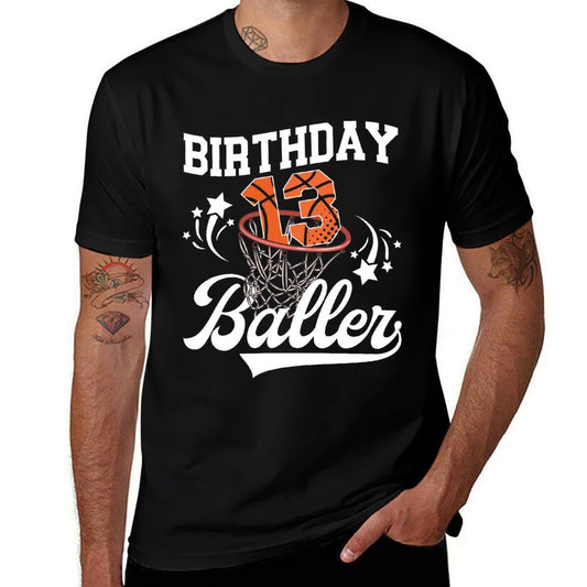 13th Basketball Birthday Thirteen Year Old Basketball Player  Odor-resistant T-Shirt