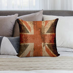 Distressed Union Jack, UK Flag, Great Britain Soft Luxury Feel Throw Pillow