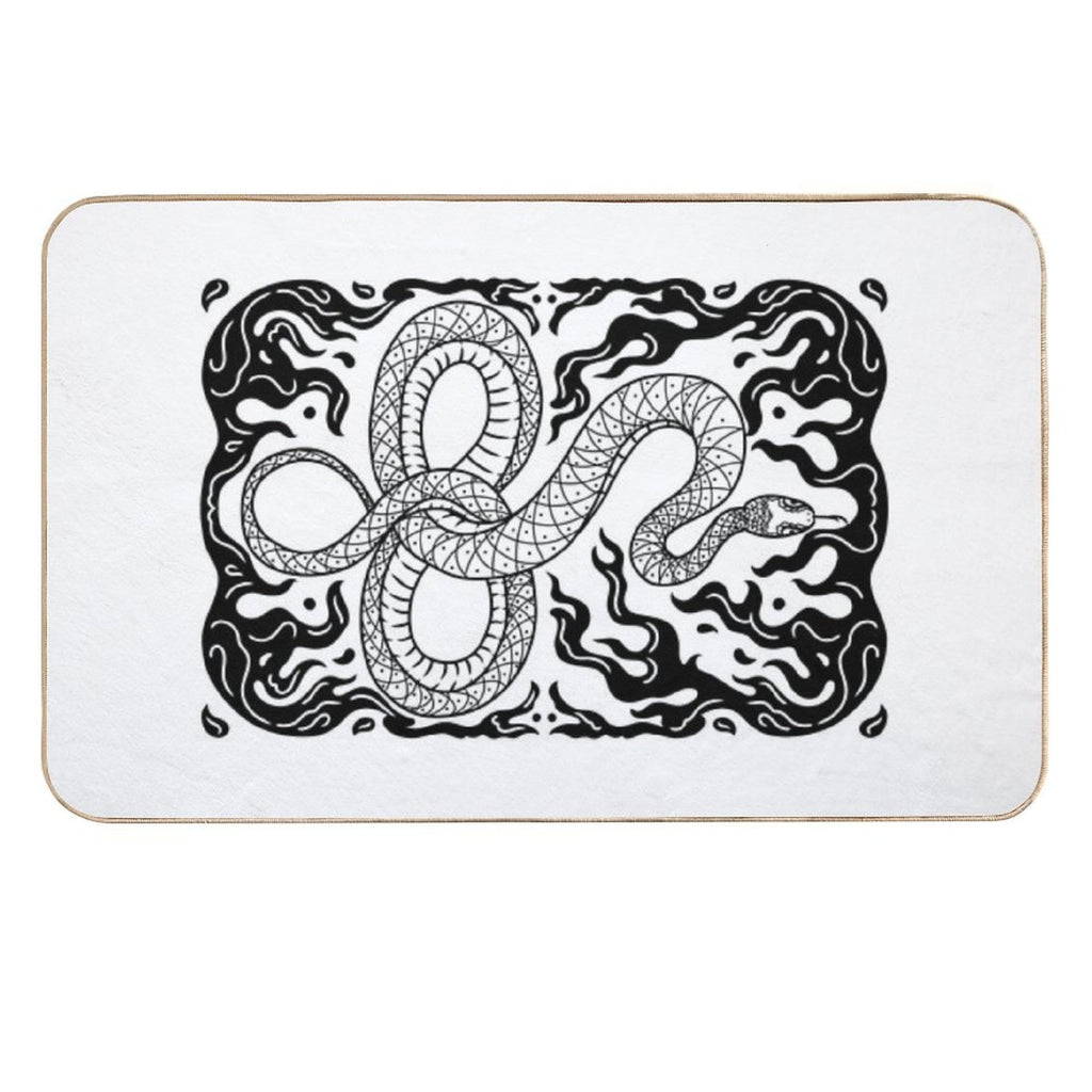 Snake Flames 2  Anti-Trip Bath Mat