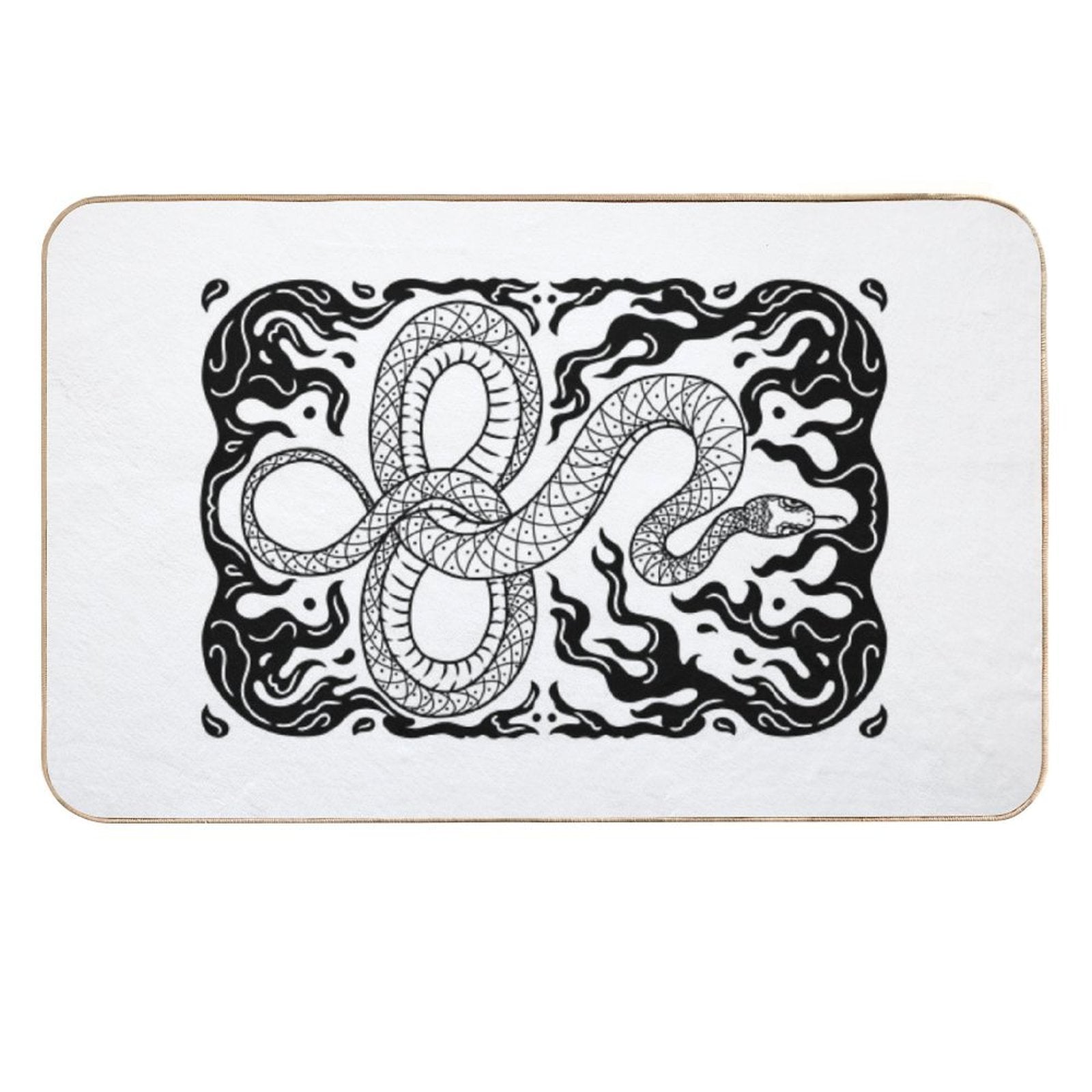 Snake Flames 2  Anti-Trip Bath Mat