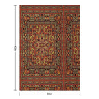 Oriental Ornamental Carpet Machine-washable Throw Blanket