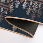 Rustic Floral Weave  Long-Lasting Bath Mat