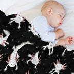 Axolotls Easy Care Throw Blanket
