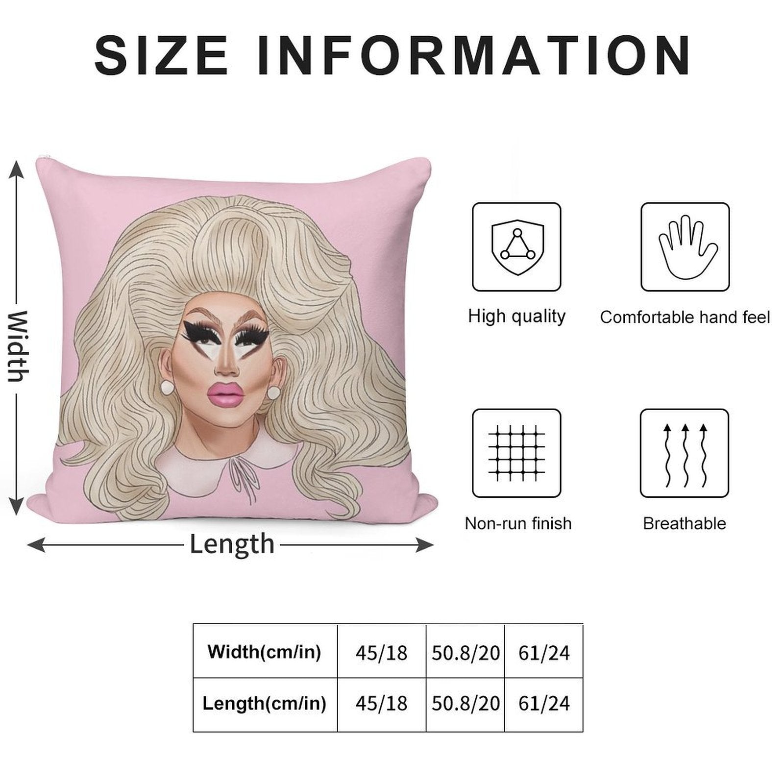 Trixie Mattel Soft Warmth Comfort Throw Pillow