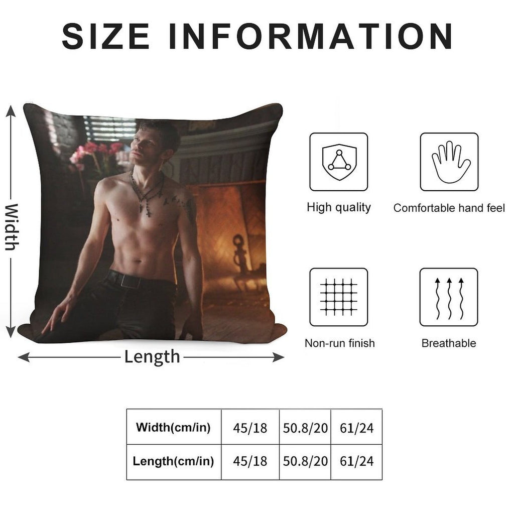 Klaus Mikaelson Soft Luxury Feel Throw Pillow