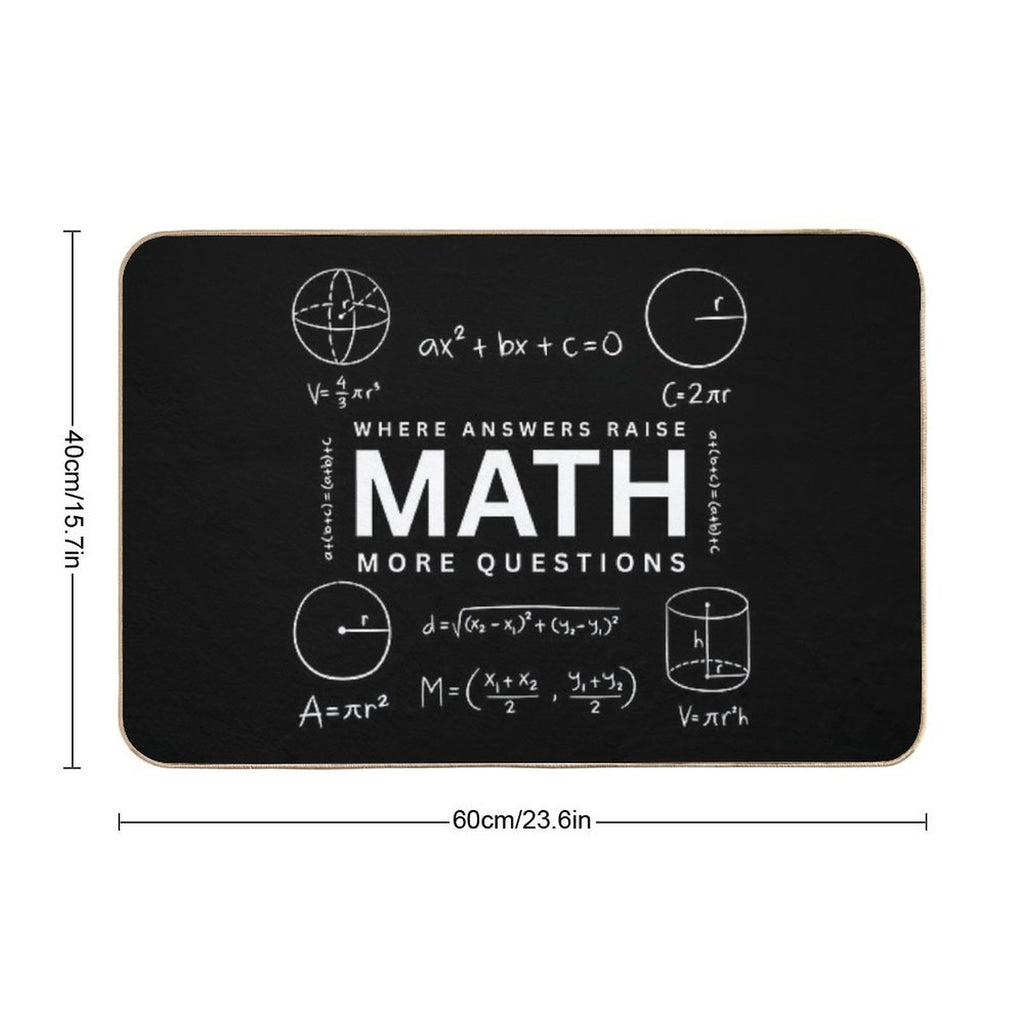 Math – Where Answers Raise More Questions Durable Bath Mat