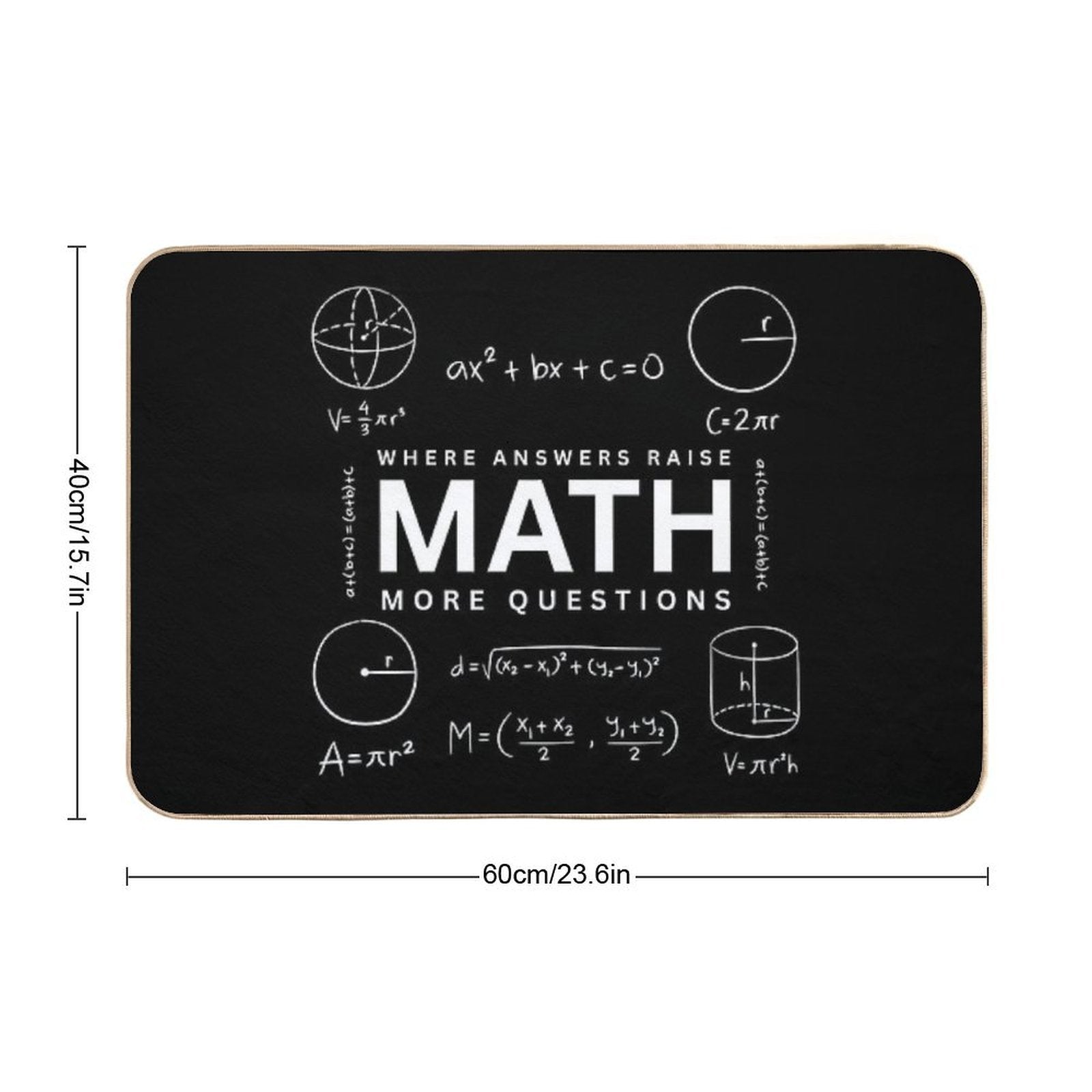 Math – Where Answers Raise More Questions Durable Bath Mat
