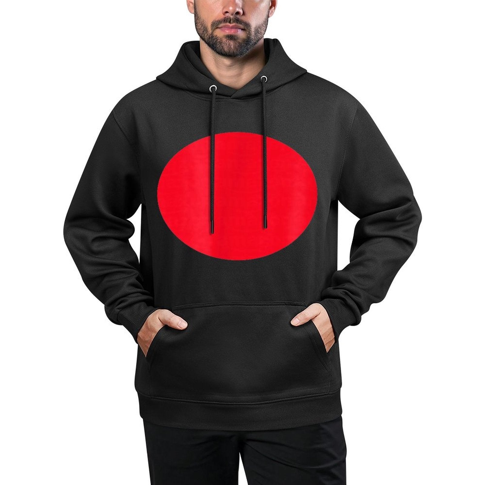 Japan Rising Sun Nisshoki Hinomaru Cotton-Polyester Blend Hoodie
