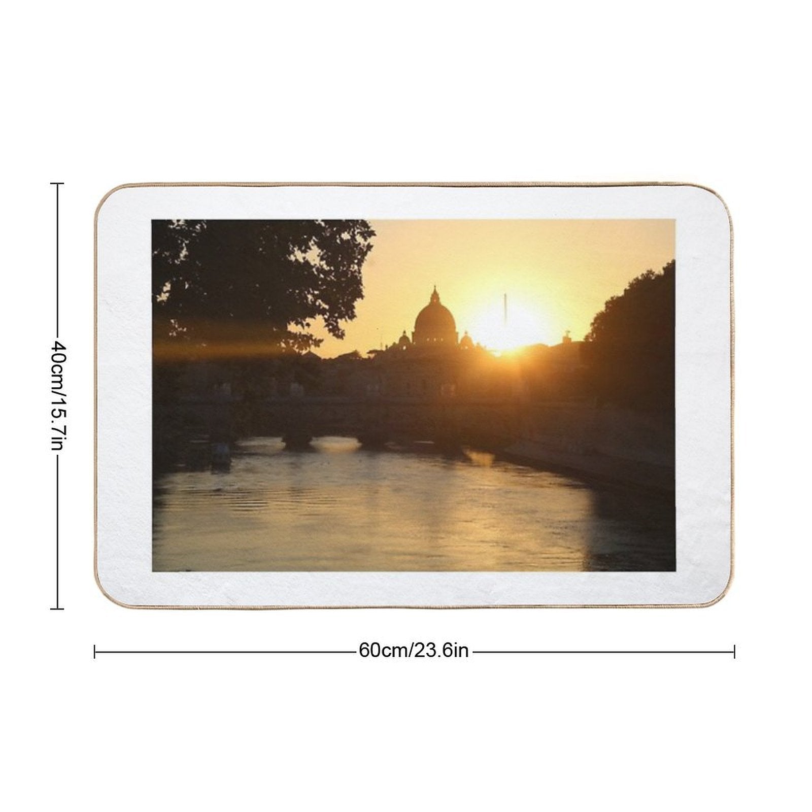 Rome Beautiful Sunset  Odorless Bath Mat
