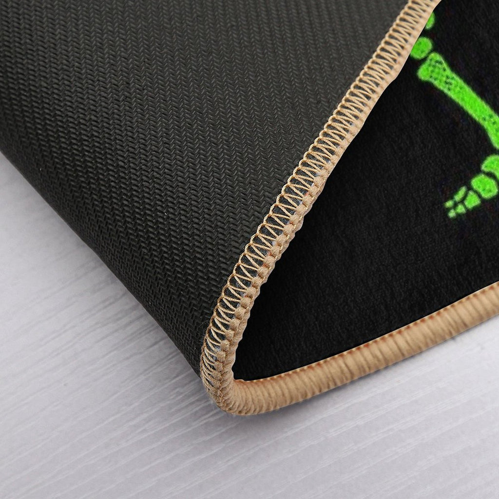 Dabbing Skeleton Green  Pet-Safe Bath Mat