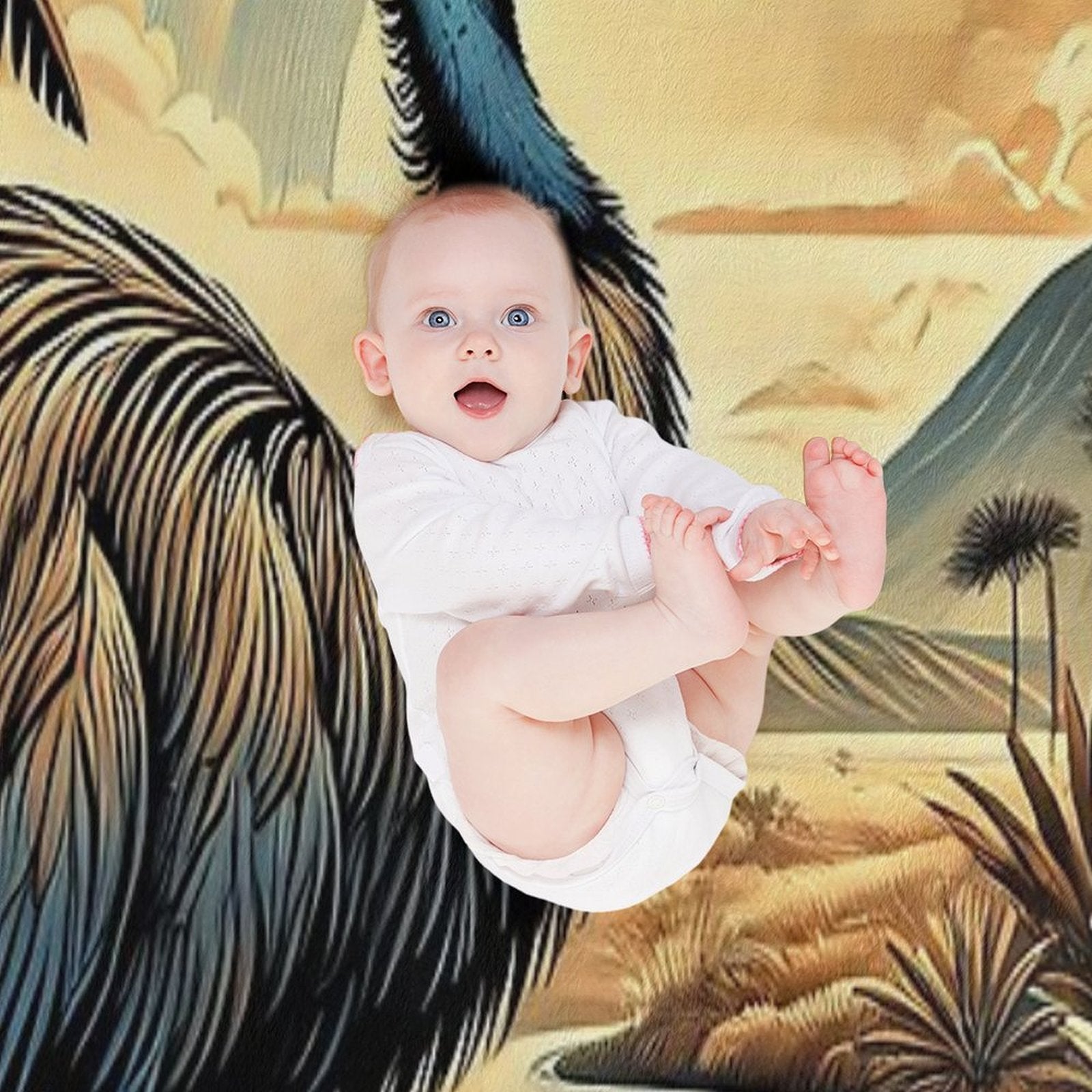 Emu Art #12  Emu Lovers Shrink-resistant Throw Blanket