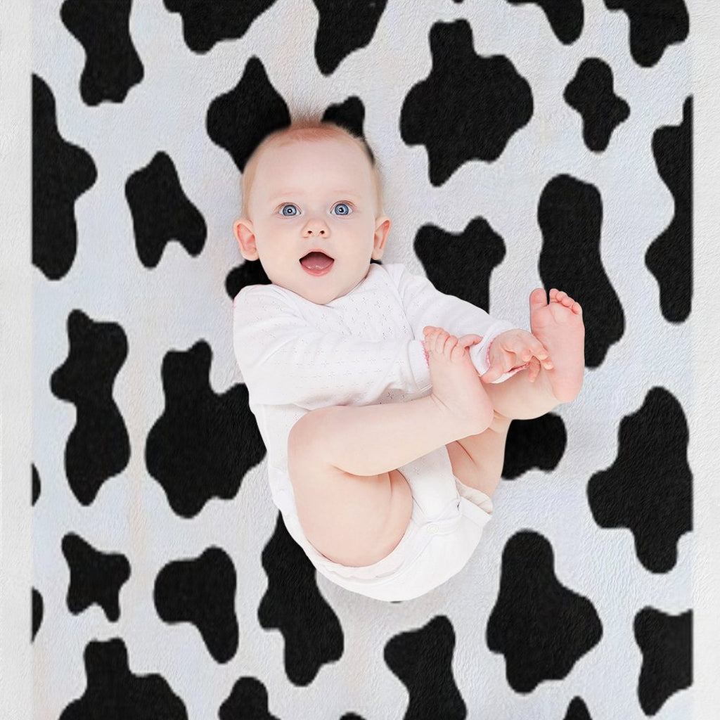 Cow Print Eco-conscious Throw Blanket